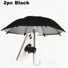 2pcs Adjustable Phone Sunshade Umbrella With Mini Umbrella Stand, Portable Phone Sunshade Umbrella, Suitable For IPhone, Android Phones, Outdoor Travel Essential, Birthday, Family, Friends Gift, Holiday Essential, Camping Gear - Multicolor - View 8