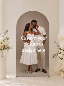 Personalized Elastic Canvas Arch Backdrop - Custom Arch Backdrop, Suitable For Dome Background Frame, No Electricity Required, Indoor/Outdoor Use, Durable Elastic Polyester Material Banner, Holiday Atmosphere, Party Decoration - Multicolor - View 9