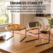 5pcs Pizza Serving Stands, Restaurant And Home Pizza Display Racks, Pizza Serving Stands, Pizza Lifting Tray And Rack - Black - View 7