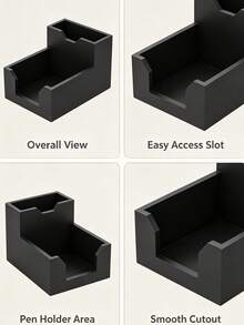 Multifunctional Desktop Organizer With Pen Slot And Sticky Note Compartment, Minimalist And Practical, Suitable For Storing Pens And Sticky Notes, Ideal For Office Workers, Students And Remote Workers, Keep Your Desk Neat And Organized - One Size - View 9