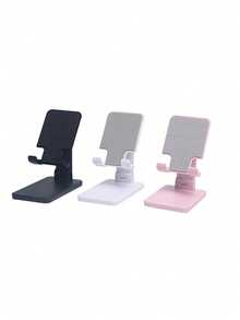 1pc Foldable Desktop Phone Stand, Height & Angle Adjustable Portable Tablet Holder, Non-Slip Base Universal Smartphone Stand, Suitable For Desk, Bedside, Office, Kitchen, Travel, Back To School, Birthday, Christmas, Halloween Gift - Multicolor - View 8