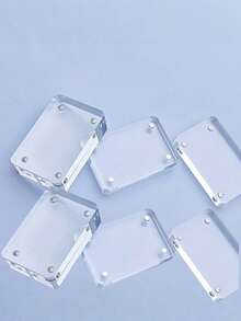 10pcs Transparent Rectangular Acrylic Photo Frames, Premium Magnetic Photo Frames For Desktop Decor And Photo Display, With PS Board - A - View 12