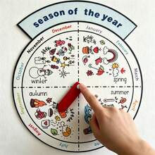 1/2pcs Weather Wheel, Preschool Education Learning Tool, Season & Month Wheel, Teaching Tool, Unique Home Office Educational Gift, First Day Of School - Multicolor - View 11