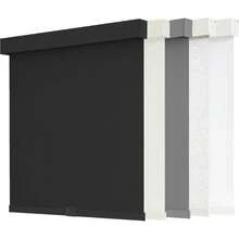 Blackout Roller Shades Cordless Blinds For Windows, Free-Stop Shades With Valance, Thermal Insulated Fabric, UV Protection, Natural Woven Variant 1 - Black - View 1