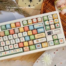 Forest Animals Cute Cartoon PBT Keycaps Creative DIY 5-Sided Dye-Sublimation Compatible With Mechanical Keyboards - View 6