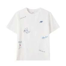 Skechers Men's All-Over Graffiti Print Loose Fit Casual Crew Neck Short Sleeve T-Shirt - White - View 3