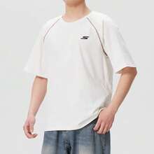 Skechers Men's Contrast Stitch Raglan Cooling Quick-Dry Crew Neck Short Sleeve T-Shirt - White - View 2