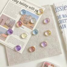 15Pcs/30Pcs Creative Transparent Glitter Ball Push Pins, INS Style Crystal Ball Shiny Thumbtacks, Suitable For Photo Wall Decoration, Felt Board Decoration, Cork Board Decoration, Bulletin Board Decoration - Random Color - View 3