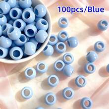 100pcs 10x12mm Acrylic Smooth Large Hole Beads, Random Mixed Color Beads For Jewelry Making, DIY Bracelets, Necklaces, Bag Charms, Handmade Crafts, Meet Your Design Needs - Multicolor - View 14