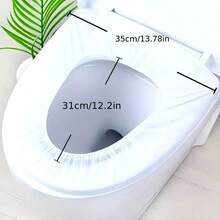 10pcs Disposable Flushable Toilet Seat Covers | Portable Travel Pack Soft Paper Covers, Comfortable And Hygienic - View 6