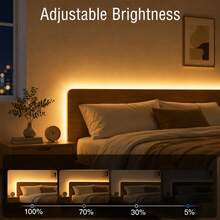 3.28FT-65.6FT Dimmable LED Strip Lights, 3 Color Modes, USB Powered, Cuttable Flexible Light Strip For Bedroom, Kitchen, TV Backlight, Cabinet And Home Decor - 3 Color Temperatures - View 3