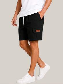 Kit 3 Bermuda Cargo De Linho Premium Shorts Mauricinho Masculino Casual Basico Confortavel Detalhe Etiqueta De Couro - Rosa Bebê - Visão 6