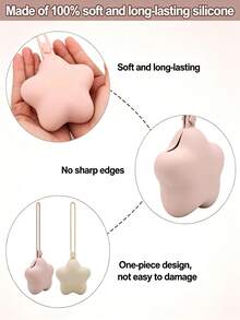 1pc Nordic Style Five-Pointed Star Silicone Portable Storage Bag, Multi-Function Waterproof Makeup Bag, Cosmetic Tool, Lipstick, Earphone, Small Item Storage Box, Pacifier, Teether Storage Box, Car Hanging Storage Bag, Travel Essential, School Essential, Holiday Summer Travel, Affordable Good Gift For Women - Multicolor - View 11
