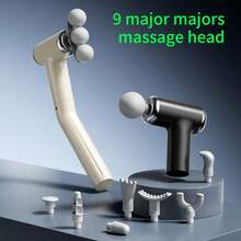1pc Rechargeable 1200mAh*2 Multifunctional Handheld Massage Gun Detachable Extension Handle Design Interchangeable Massage Heads Quiet Portable Body Relax Massager Body Relax Tool For Gym Office Daily Use - View 3