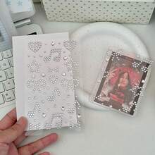 Back To School 3pcs Pearl Rhinestone Stickers Heart Music Note Star Self-Adhesive Crystal Gem Stickers Aesthetic Pastel Decals For Goo Card Journal Scrapbook Phone Case Photo Frame DIY Crafts Makeup Nail Decor Party Supplies Heart Stickers - Multicolor - View 7