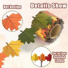 1 Roll Autumn Bulletin Board Border, Autumn Classroom Decor, Maple Leaf Bulletin Board Decoration, Suitable For Autumn Thanksgiving Back To School Classroom Office Blackboard Door Wall Decoration - 1 Roll - View 2