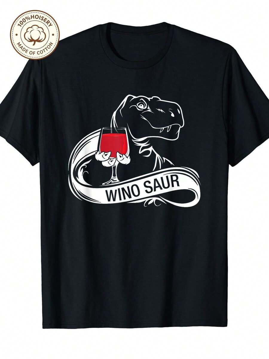 Unisex Short-Sleeved T-Shirt,White Grapevine Wine Tee Men Black Cotton All Season Formal Outdoor Casual Top,Y2k,Swag M0LV - Black - View 1