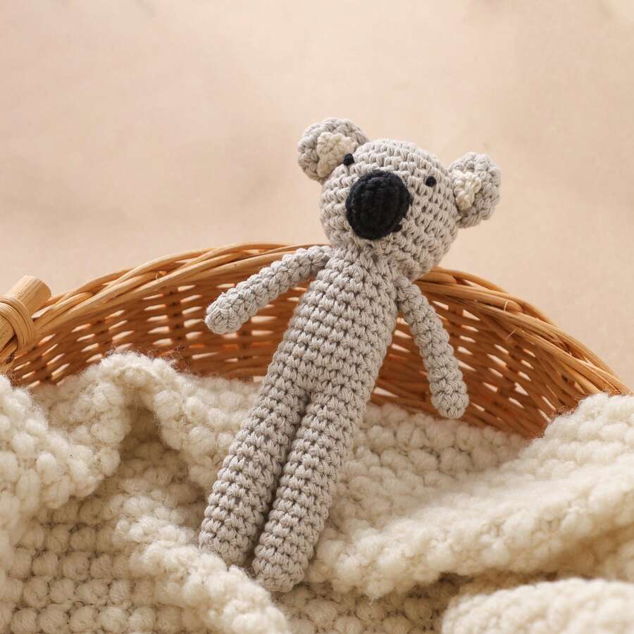 Handmade Crochet Baby Rattle, Animal Shaped Rattle, Parent-Child Interaction Toy, Built-In Bell, Cute 3D Design, Rich Details, Attract Baby's Attention, Exercise Baby's Hearing, Suitable As A Gift For New Moms, Suitable For Christmas And Newborn Memorial Use - Multicolor - View 1
