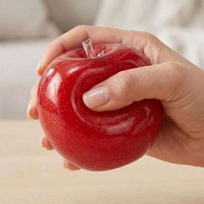 Soft Slow Rebound Elastic Bouncy Glossy Red Apple Squeeze Toy, Stable Rebound Stress Relief Handheld Toy For Office, Classroom, Break, Practical Seasonal Holiday Party Gift