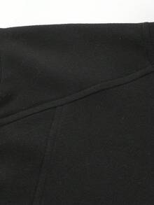 Men's Thermal Base Layer, High Neck T-Shirt, Long Sleeve Pullover, Suitable For Inner Layer Warmth, Street Fashion Top. Gift For Boyfriend, Husband - Black - View 7