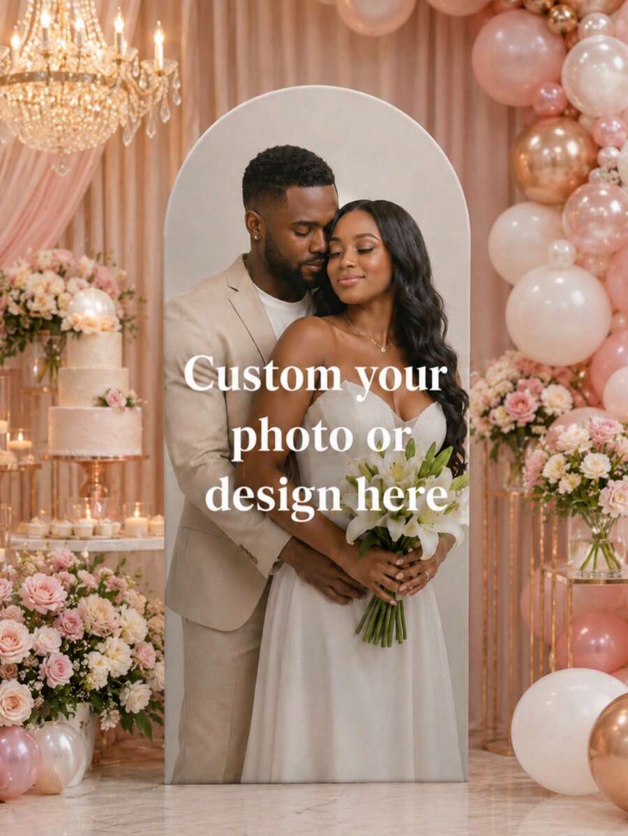 Personalized Elastic Canvas Arch Backdrop - Custom Arch Backdrop, Suitable For Dome Backdrop Frame, No Electricity Required, Indoor/Outdoor Use, Durable Elastic Polyester Material Banner, Create Festive Atmosphere, Party Decoration - Multicolor - View 1