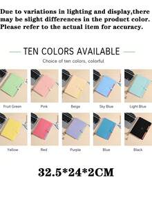 A4 Folder Multi Layer Five Grid Smile Organ Bag Button Paper Storage File BagAesthetic Expanding File Folder Document Organizer With Snap Closure Index Tabs Cute Waterproof Accordion Paper Folder For School Office Supplies - Multiple Styles - View 12