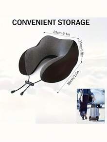 2/1pc Adjustable U-Shaped Travel Neck Pillow With Hood - Ergonomic Design, Soft Polyester Fabric, Washable, Multiple Colors Available, Suitable For Car, Airplane, Office And Outdoor Use - Comfortable Fit, Perfect For Travel And Relaxation - Multicolor - View 8