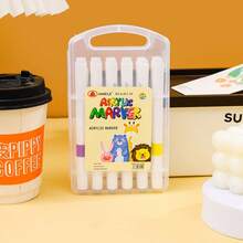 Bộ bút marker acrylic 12 cái/80 cái, mực màu, lớp phủ đục, bút vẽ nghệ thuật cho học sinh - Bút lông acrylic - Xem 2