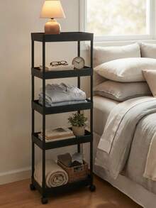 Estante Organizador Multiusos Puraya – Carrito Estrecho con Ruedas para Ahorrar Espacio - Negro - Ver 7