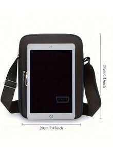 Unisex Oxford Fabric Square Bag, Large Capacity, Multi-Layer Waterproof, Crossbody Shoulder Bag, Adjustable Strap, Canvas Portable Business Small Bag - Multicolor - View 2