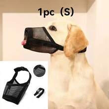 1 pieza Bozal para perro mediano - Bozal suave adecuado para perros medianos, con malla transpirable | Detiene la mordida, los ladridos y la masticación | Permite jadear y beber - Multicolor - Ver 10