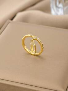 Collar de oro de 18k, pulsera de oro, anillo de oro, pendientes de circonita de cobre texturizados versátiles, adecuados para citas, reuniones, regalos y uso diario - Dorado - Ver 11