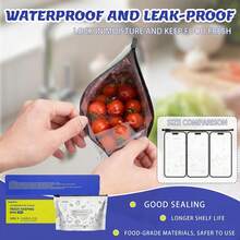 30pcs Reusable Aluminum Freezer Bags Leak Proof Stand Up Foil Storage Pouches With Zip Lock Labels For Food Preservation Small - Small Pint Bags - View 4