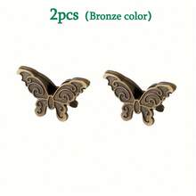 2pcs Creative Butterfly Shaped Metal Office Clips, Photo Clips, Document & Ticket Organizer, Money Clips, Small Size (Available In Antique Bronze/Green/Purple) - Clip - View 14