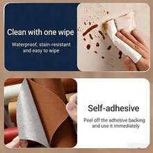 1 Piece Of Cuttable Leather Repair Patch, Leather Repair Kit, Self-Adhesive Leather Repair Sticker, Perfect For Sofas, Car Seats, Office Chairs, Furniture, Handbags, Boat Seats, Armchairs, Shoes, Jackets, Etc. - Available In Multiple Colours - 40x200cm / 15.8x78.8in - View 6