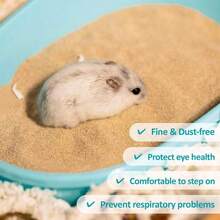 Sukh Hamster Arena del desierto de 15 onzas, baño de arena fina para reptiles ermitaño cangrejo enano, hámster, chinchilla, jerbo de tortuga como zoológico Med Repti, sustrato de arena, hámster, - Multicolor - Ver 3