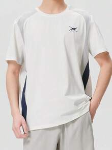 Skechers Men's Golf Color-Block Raglan Cooling Quick-Dry Crew Neck Short Sleeve T-Shirt - White - View 1