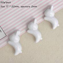 25 hạt acrylic rời màu trơn Summer Fantasy hình thỏ nảy, phụ kiện DIY làm dây điện thoại và dây buộc tóc - Nhiều màu - Xem 19