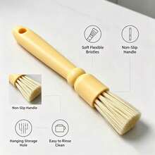 2pcs Extended Handle Coffee Equipment Cleaning Brush, Soft Bristle Brush That Doesn't Damage Equipment, Espresso Machine & Coffee Grinder Cleaning Brush, Soft Bristle Coffee Cleaning Brush, Coffee Grinder & Espresso Machine Crevice Dusting Brush, Keyboard & Baking Tool Multi-Function Dusting Brush - Yellow - View 6