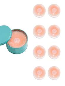 2/6/12pcs Women's Nipple Covers, Reusable Invisible Self-Adhesive Silicone Nipple Covers With Travel Storage Box - Multicolor - View 16