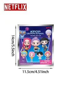 1pc Netflix K-Pop Demon Hunters Officially Licensed Series 1 Blind Bag 3D Character Clip, Cute Character Pendant Mira, Rumi, Zoey And More Styles, Portable Backpack Handbag Accessory, Fan Birthday Holiday Surprise Gift - Multicolor - View 4