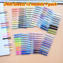 2400pcs 12-Color Gradient Arrow Index Tabs, 1 Pack, Suitable For Student Notes, Highlighting And Sticky Notes Back To School - A - View 11