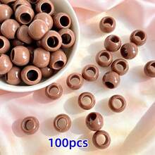 100pcs 10x12mm Acrylic Smooth Large Hole Beads, Random Mixed Color Beads For Jewelry Making, DIY Bracelets, Necklaces, Bag Charms, Handmade Crafts, Meet Your Design Needs - Multicolor - View 16