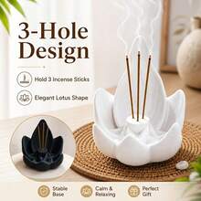 The Creative Lotus-Shaped Aroma Diffuser Is A Home Fragrance Decoration That Helps Regulate Emotions, Purify The Air, And Aid In Sleep, Meditation, And Relaxation. It's An Essential Fragrance Tool For Yoga And Meditation Enthusiasts. - one-size - View 3