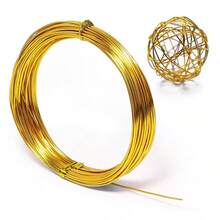 2mm X 5m 金色/銀色/黑色電鍍柔性手工金屬線，適用於珠寶製作、串珠與DIY - 多色 - 查看 13