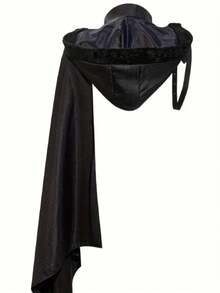 1pc Ball Of Death Costume, Cape, Medieval Hooded Cloak, Wizard Robe – For Role-Playing At Parties - Multicolor - View 5