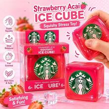 1pc High-Quality Soft Rubber Slow Rebound Ice Cube Squeeze Toy, Beverage Theme Series Stress Relief Gadget, Multi-Flavor Theme Decompression Toy, Soft Rubber Durable And Non-Deformable Stress Relief Item, Transparent Glossy Realistic Ice Cube Shape Squeeze Ball, Office Home Stress Relief And Emotional Release Toy, Adult Anxiety Relief Hand Toy, INS Style Creative Desktop Decor - Multicolor - View 9