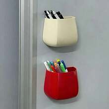 1pc/2pcs Magnetic Storage Box, Can Store Spices, Condiments, Tableware, Cosmetics And Pens, Space-Saving Modular Design, Suitable For Kitchen, Bathroom, Desk, Cabinet Door And Storage Cabinet, Ideal For Home, Office, Dorm And RV Use - Fun Mouth Style - View 6