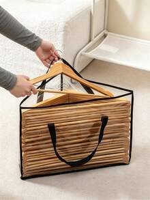 1pc Triangular Design Storage Bag For Approximately 40 Hangers,With Support Pad At The Bottom,Suitable For Home Wardrobe Storage And Hanger Storage - Multicolor - View 2