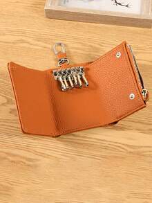 Mini Compact Minimalist Fashionable Practical Portable Key Holder Card Holder Wallet - Multicolor - View 8
